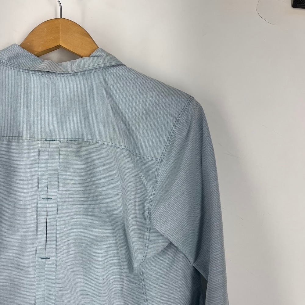 Mountain Hardwear Canyon Long Sleeve Shirt Blue OL7121 Womens Large Ventilated - Picture 6 of 14